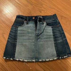 Madewell denim skirt
